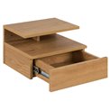 Bedside table Ashlan, oak, MDF, H22.5x35x32cm