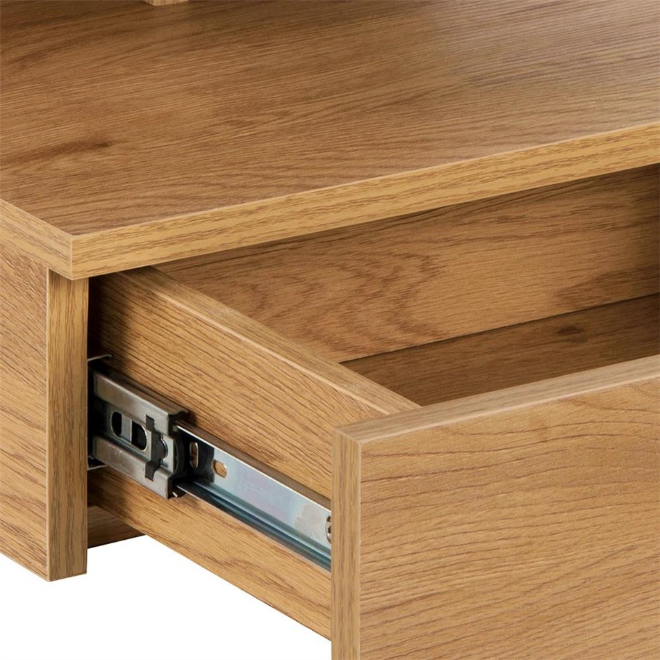 Bedside table Ashlan, oak, MDF, H22.5x35x32cm