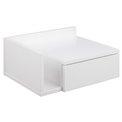 Bedside table Ashlan, white, MDF, H16.5x40x32cm
