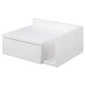 Bedside table Ashlan, white, MDF, H16.5x40x32cm
