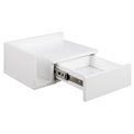 Bedside table Ashlan, white, MDF, H16.5x40x32cm