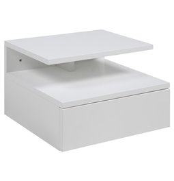 Bedside table Ashlan, white, MDF, H22.5x35x32cm