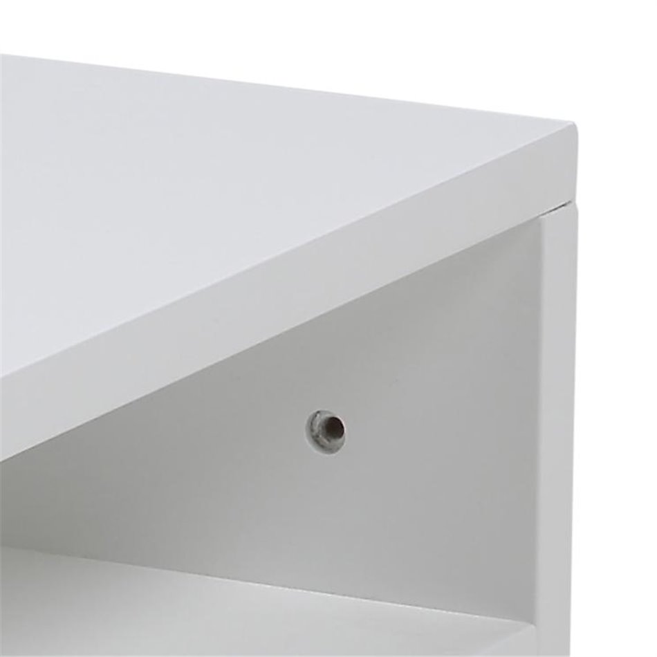Bedside table Ashlan, white, MDF, H22.5x35x32cm