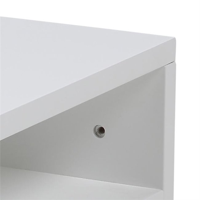 Bedside table Ashlan, white, MDF, H22.5x35x32cm