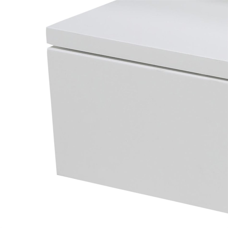 Bedside table Ashlan, white, MDF, H22.5x35x32cm