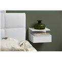 Bedside table Ashlan, white, MDF, H22.5x35x32cm