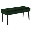 Bench Aglory, green, 45x95x38cm