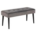Bench Aglory, grey, 45x95x38cm