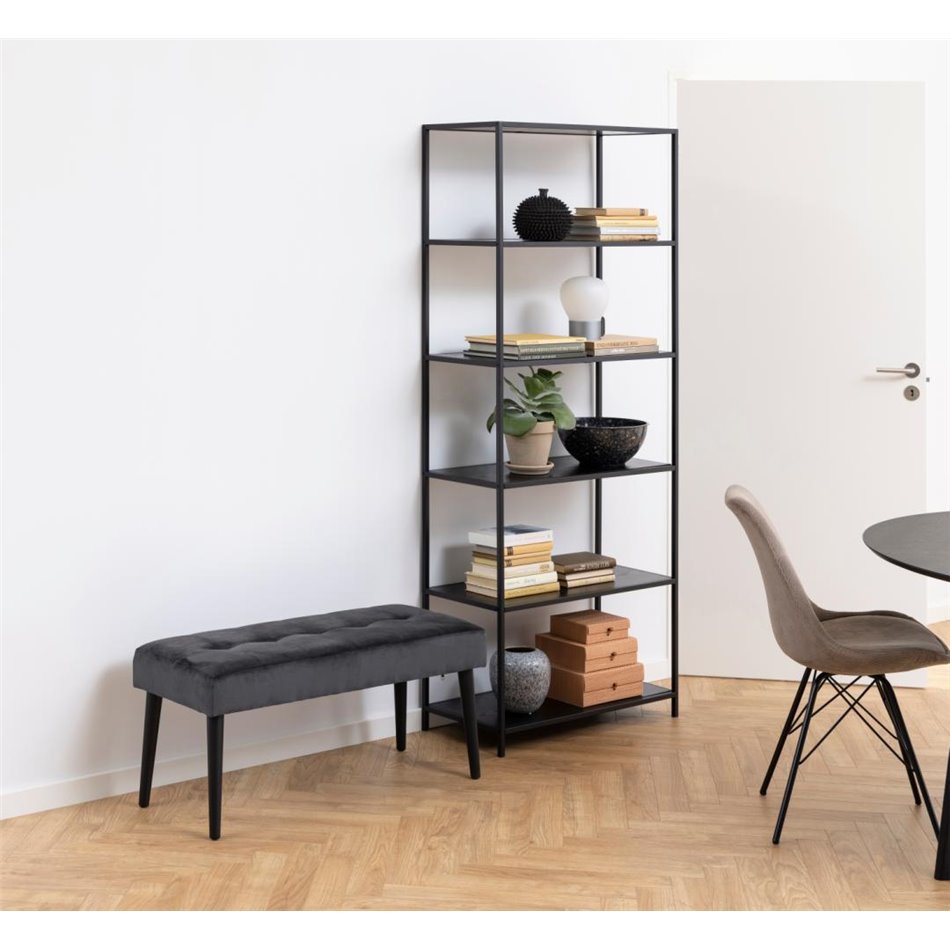 Bench Aglory, grey, 45x95x38cm