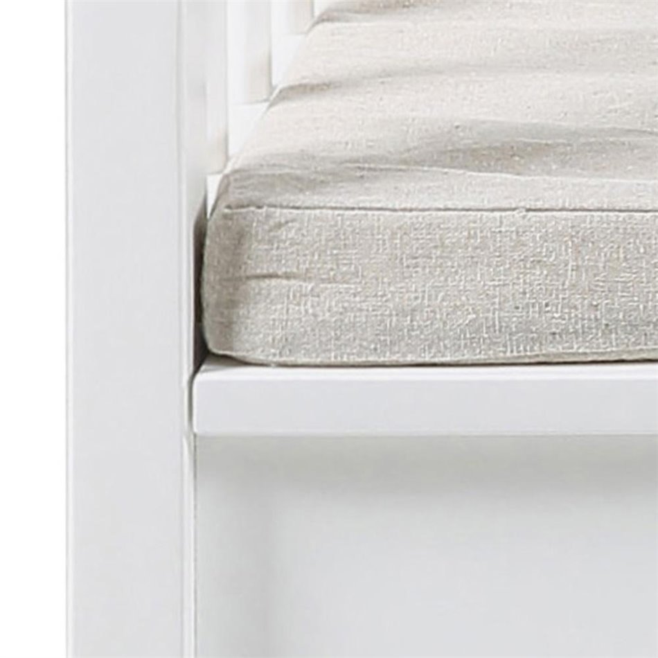 Bench with storage box  Aster, beige, MDF, H85x90x48cm