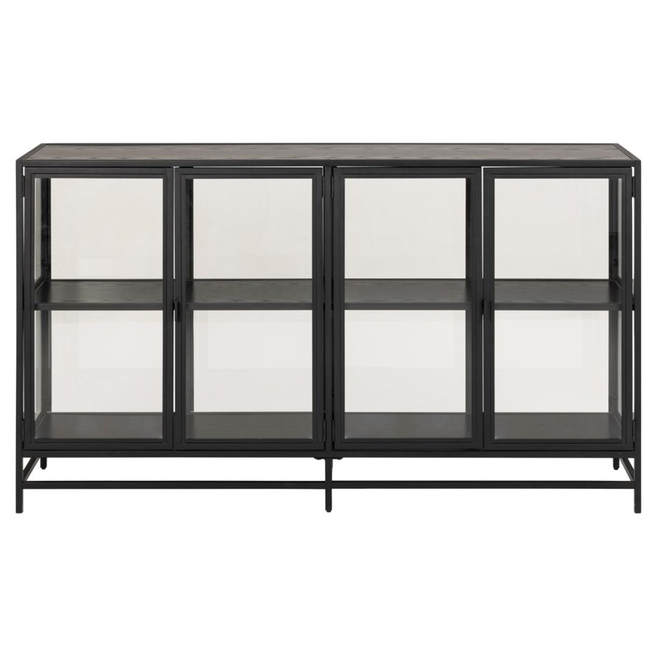 Cabinet Aford, metal/black, 86.4x152.4x35