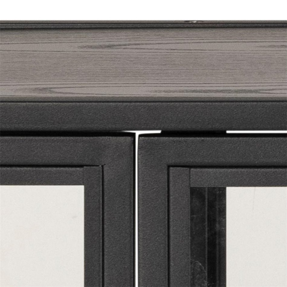 Шкаф Aford, металл чёрный, H86.4x152.4x35cm