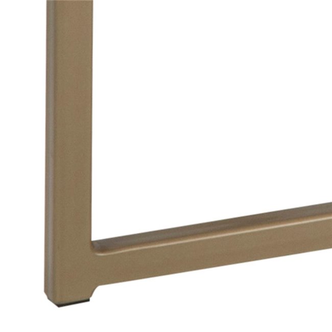 Coffee table Aisma, white, artificial marble/brass colour legs, H46x120x60cm
