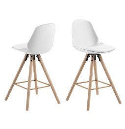 Обеденный стул Aslo,комплект из 2 шт., белый, H92.5x45.5x46.5cm