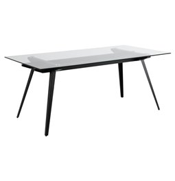 Dining table Amonti, black, H75x180x90cm