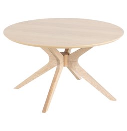Dining table Ancan, oak veneer, D80cm, H45cm
