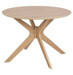 Dining table Ancan, oak veneer, H75xD105cm