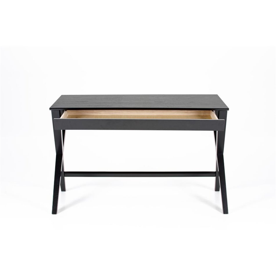Office desk Awritex, oak veneer, black, H75x120x60cm