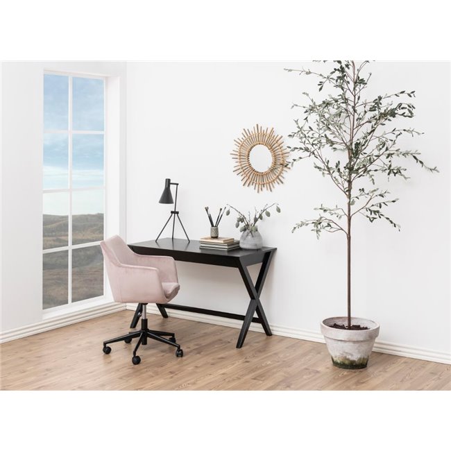 Office desk Awritex, oak veneer, black, H75x120x60cm