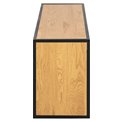 Shelf Aford, oak MDF/black frame, 45x95x30cm