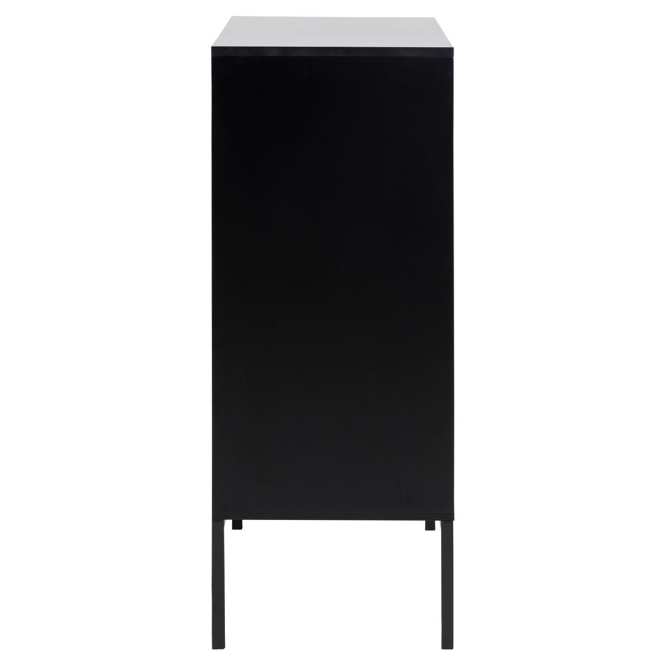 Sideboard Aford, MDF, black/natural, 103x80x40cm