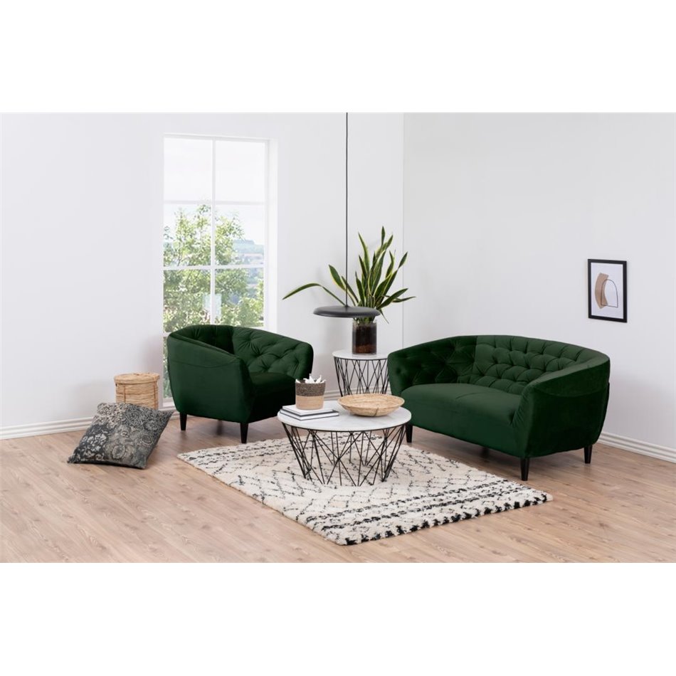 Sofa Aria, green, H78x97x84cm