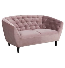 Sofa Aria, pink, H78x150x84cm