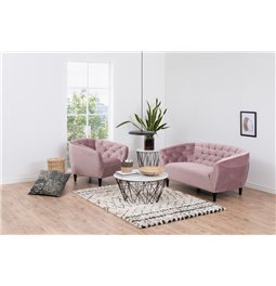 Sofa Aria, pink, H78x150x84cm