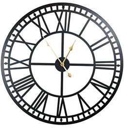 Wall clock Barenton, metal/black, 80x5x80cm