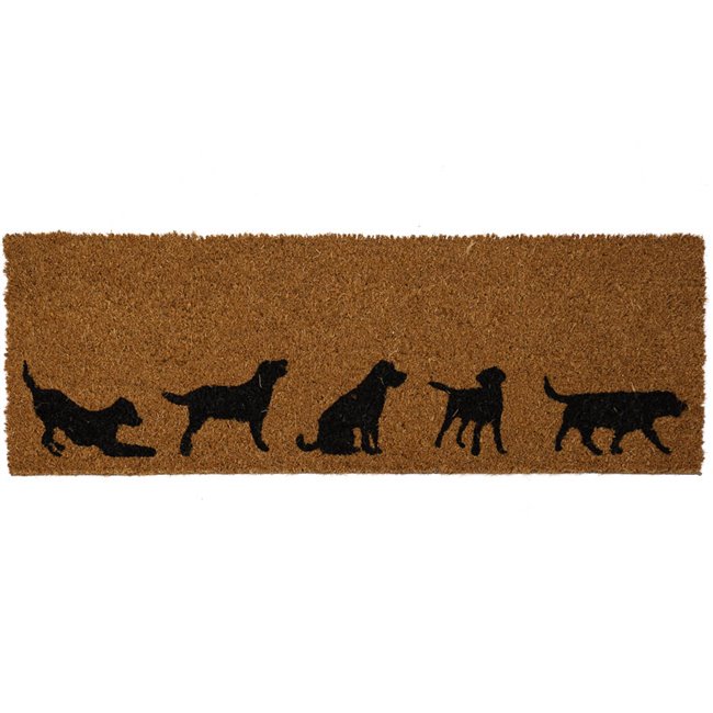 Doormat Coir Dogs, 75x25.5cm