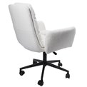 Office chair Teddy, white, H90-103x65x65cm, seat height 52-65cm