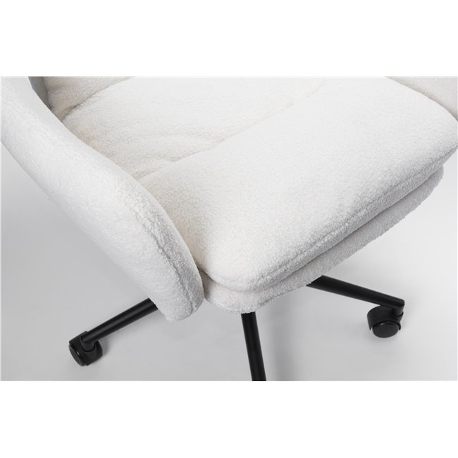 Офисное кресло Teddy, белого цвета, H90-103x65x65cm, высота сиденья 52-65cm