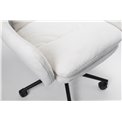 Office chair Teddy, white, H90-103x65x65cm, seat height 52-65cm