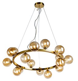 Ceiling lamp Radom, amber, D80cm, G9x16 Max 35W