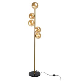 Floor lamp Rade, amber, H170x D33.5cm, G9x5