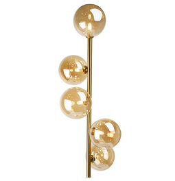 Floor lamp Rade, amber, H170x D33.5cm, G9x5