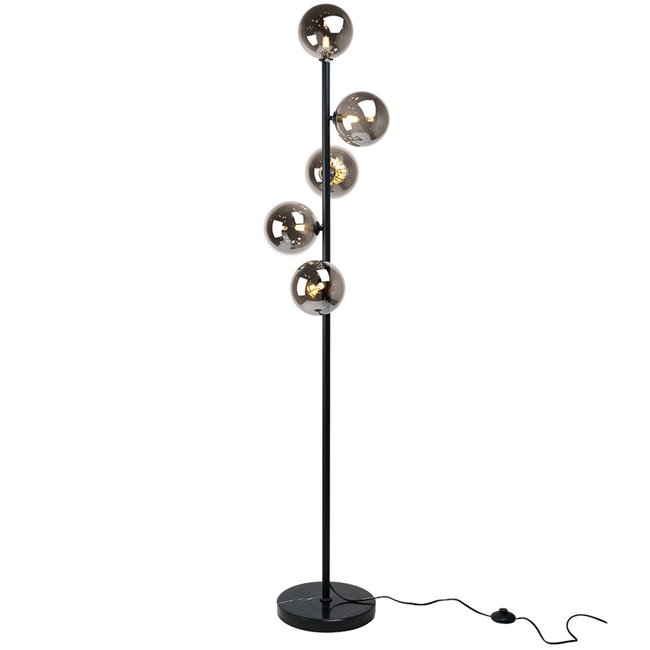 Floor lamp Rade, smoky, H170x D33.5cm, G9x5