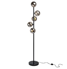 Floor lamp Rade, smoky, H170x D33.5cm, G9x5