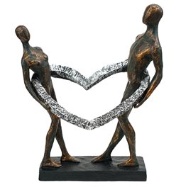 Sculpture Connected poly, bronze finish, 31X26X13cm