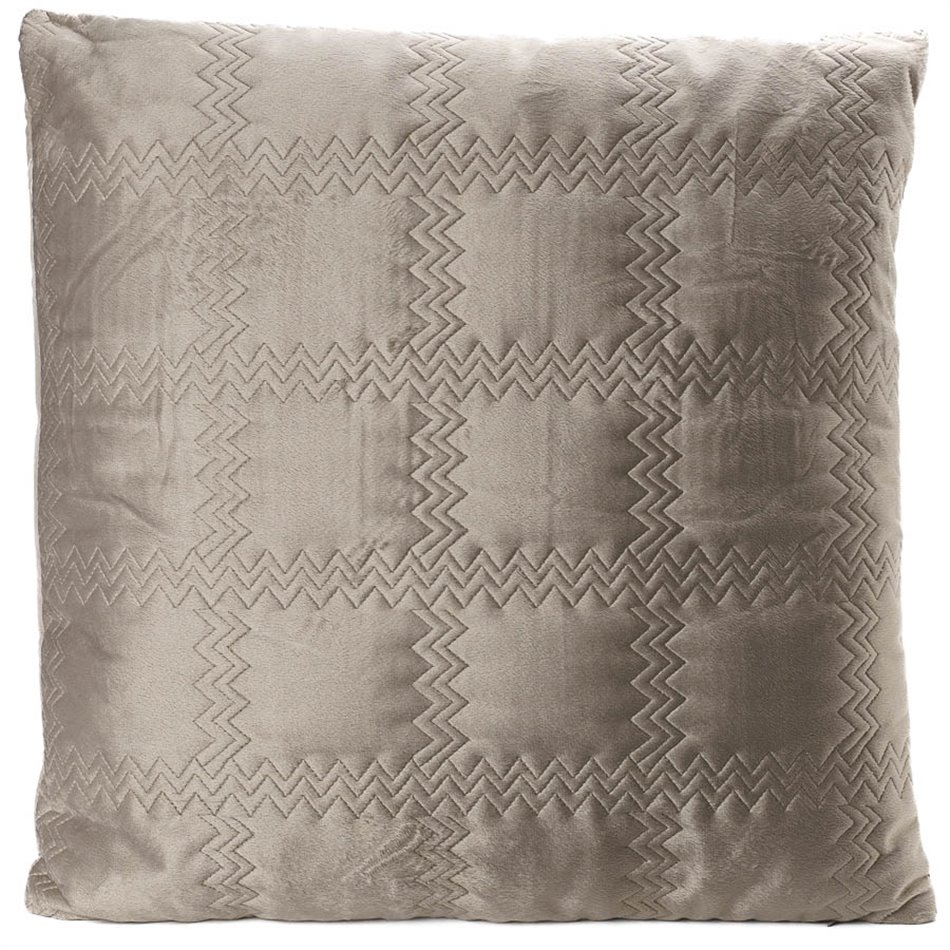 Pillow Juta, taupe, velvet, 50x50cm