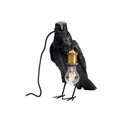 Table lamp Animal Crow, mat black, H34cm