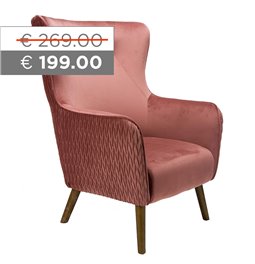 Кресло Dartford, бархат, старый розовый, 100x75x83см, высота сиденья 40см