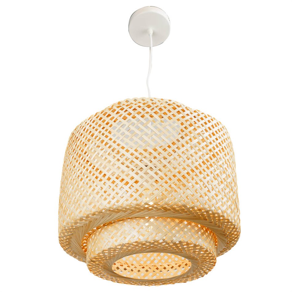 Pendant lamp Liby, nat,  D40cm, H40-150cm, E27,  max 40W