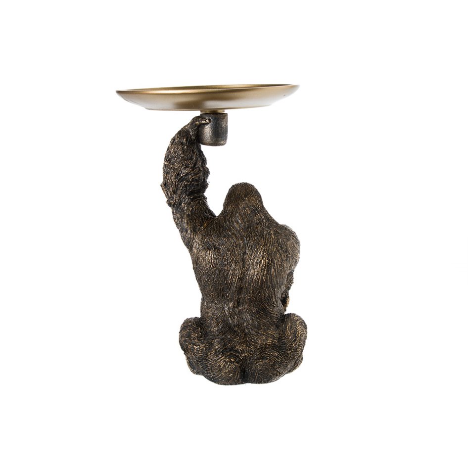 Deco Orangutan with plate, 33x24.5x21.5cm