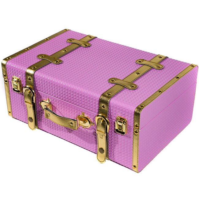 Wooden box Maritsa M, purple, 16x40x23cm