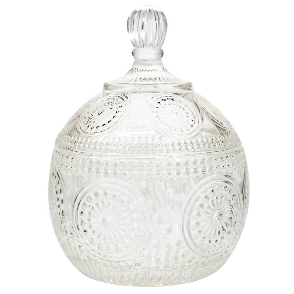 Candy jar Bonbonniere with lid, D9 x12cm