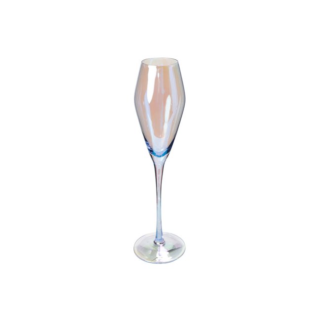 Champagne glass Salute blue, H20.5cm, D4.5cm