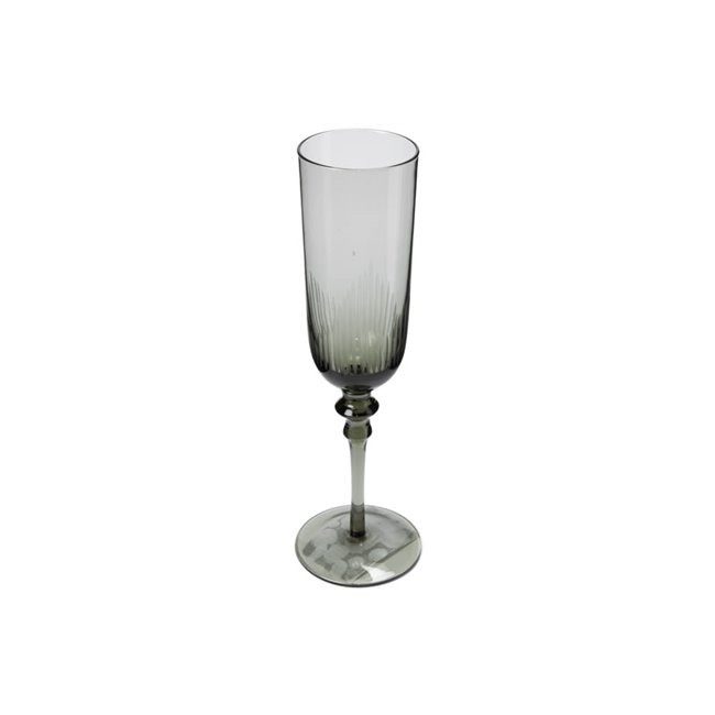 Champagne glass Sangro grey,  H23, D5.5cm