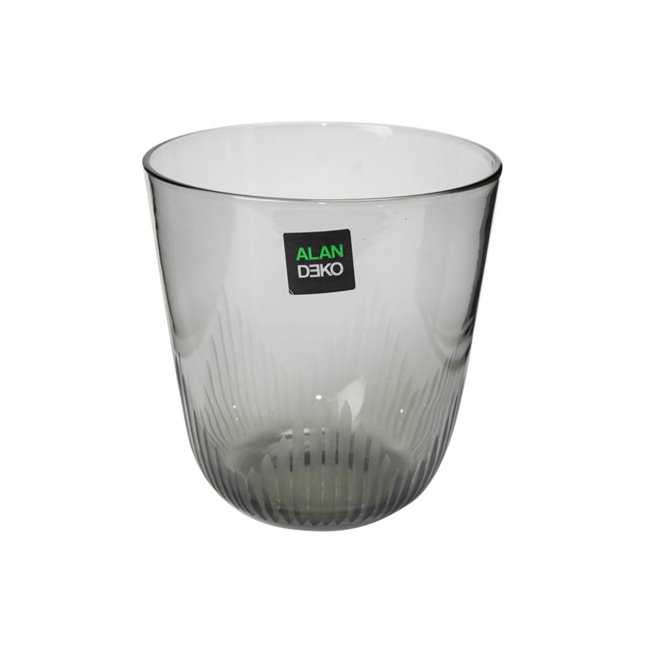 Tumbler glass Sangro grey, H9, D9cm