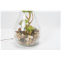 Artificial plant with LED, H18.5cm